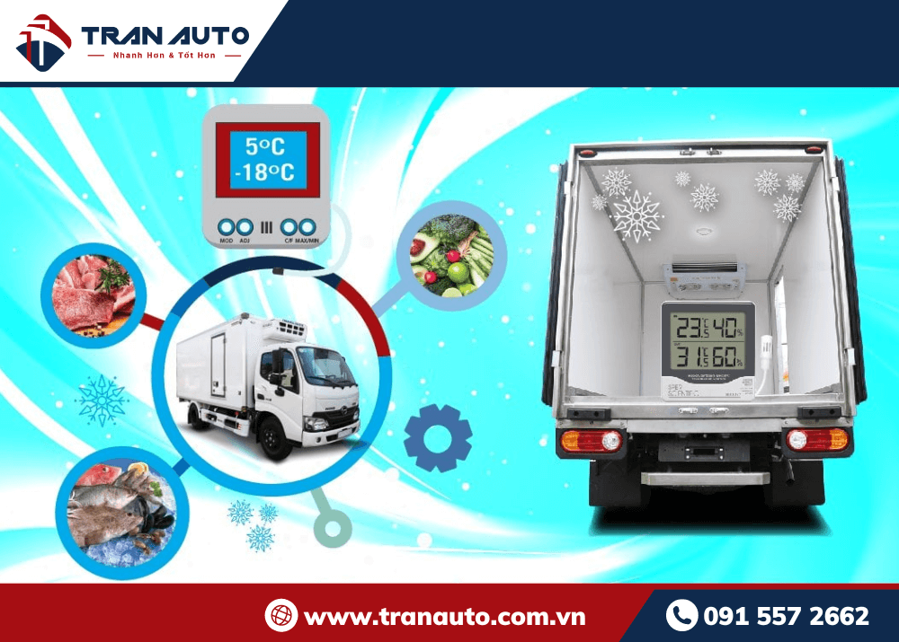 Đảm bảo nhiệt độ thùng xe tải đông lạnh ổn định, tối ưu